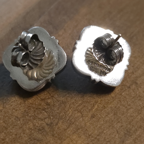 18K / STERLING BAYANIHAN EARRINGS 9.07 Grams 14K POST ANTIQUE/ VINTAGE - Picture 6 of 8